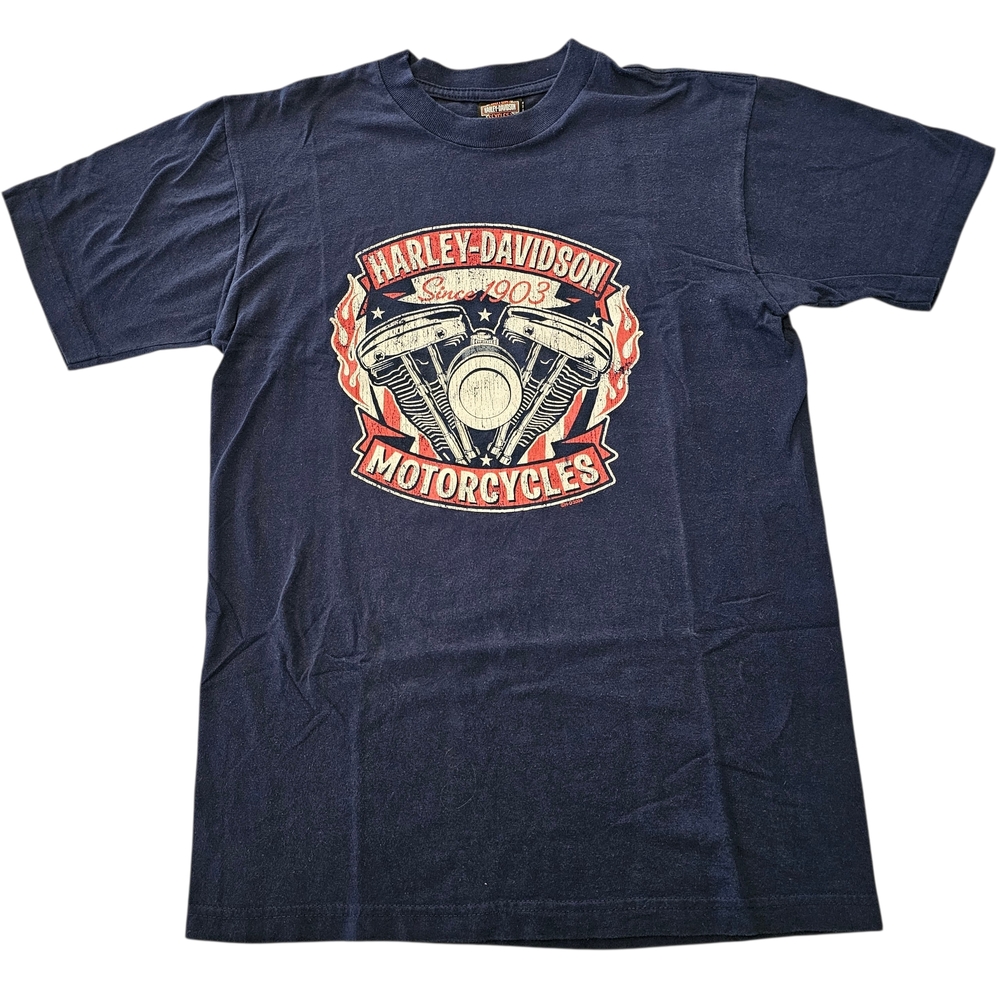 Harley-Davidson Navy Blue Men's T-Shirt Vintage 2004 San Fiego, CA Mens Medium